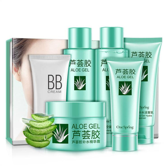 Brand Natural ALOE Ingredient Face Care Skin Makeup Set,Eyes Care Cosmetics Kit,Moist Concealer BB Cream,Liquid Fundation Cream