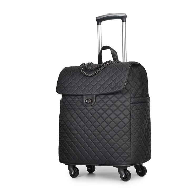 Brand Women carry on Luggage bag Cabin travel Trolley Bags on wheels rolling luggage bag for women Trolley Suitcase wheeled Bag