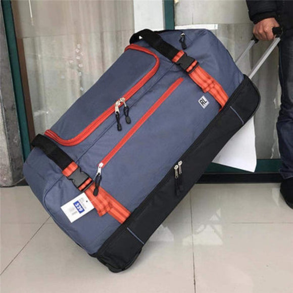 High quality for long tripsLarge volume 30 inch  Oxford rolling luggage bag abroad folding trolley suitcase