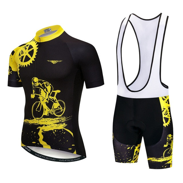 Weimostar 2020 Cycling Jersey Set Men Short Sleeve MTB Bike Clothing Ropa Ciclismo Team Downhill Bicycle Jersey Maillot Ciclismo