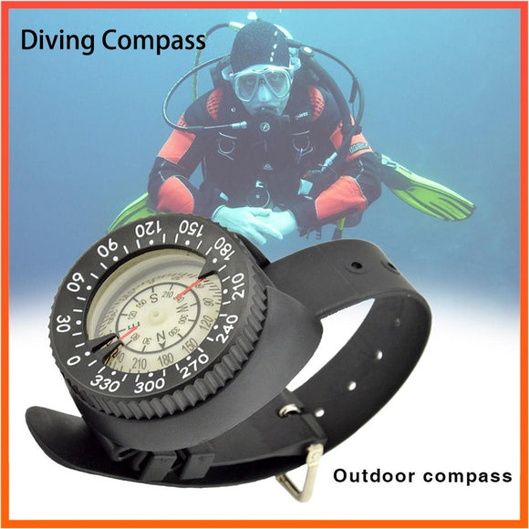 Professional Diving Compass High Precision Portable Scuba Wristband 50M 164 Feet Navigation Gauge Standard Scan Module