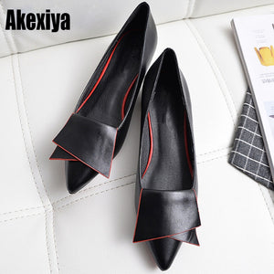 2021 Leather Flat Shoes pointed toe With low Woman Loafers Cowhide Spring Casual Shoes Women Flats Women Shoes M812