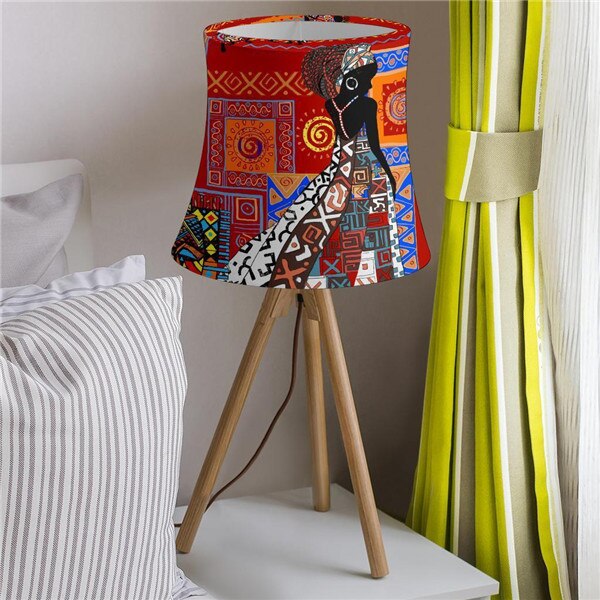 Home Bedroom Decoration African Print Modern Chandelier Lamp