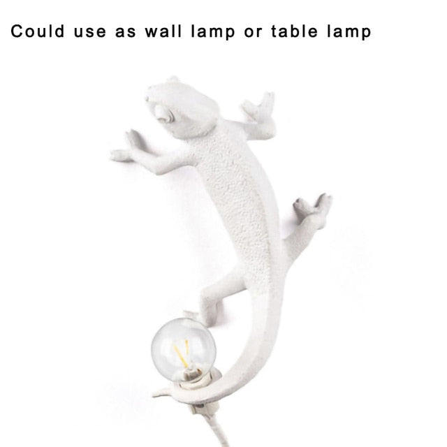 Lizard chameleon LED table lamp Resin and glass Creativity desk light for Children's room bedroom study bedside decoration light