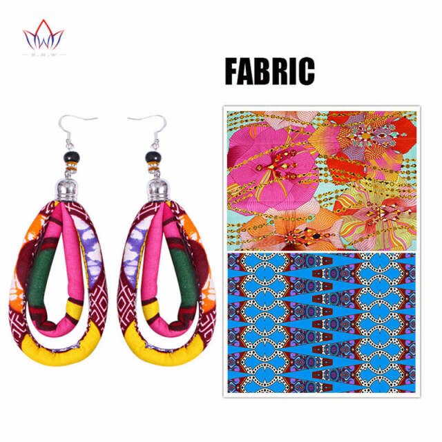 5 pairs for sale Random Color African Fabric Earrings Handmade Ankara Earrings Prints