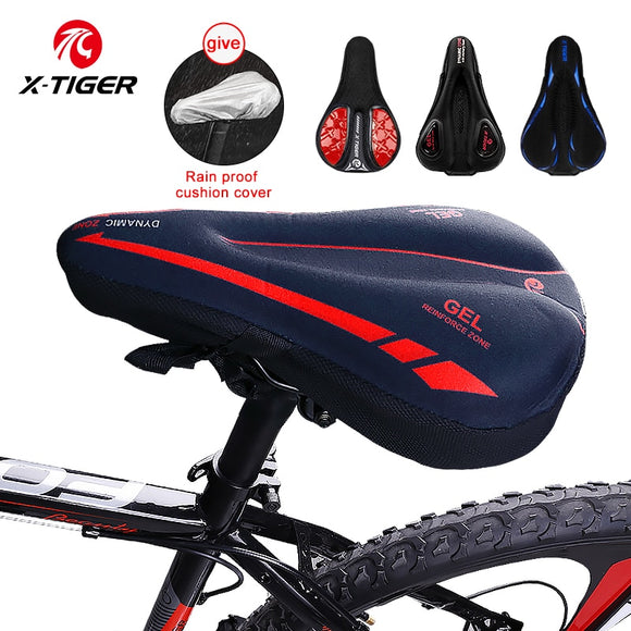 X-TIGER Bike Seat Thick Shockproof Bicycle Saddle 3D Gel Pad Cushion Mountain Bike Saddle Road Bicycle Seat Cycling Accessories