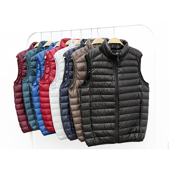 2019 Autumn and Winter Mens Fashion Boutique Duck Feather Jackets Vest